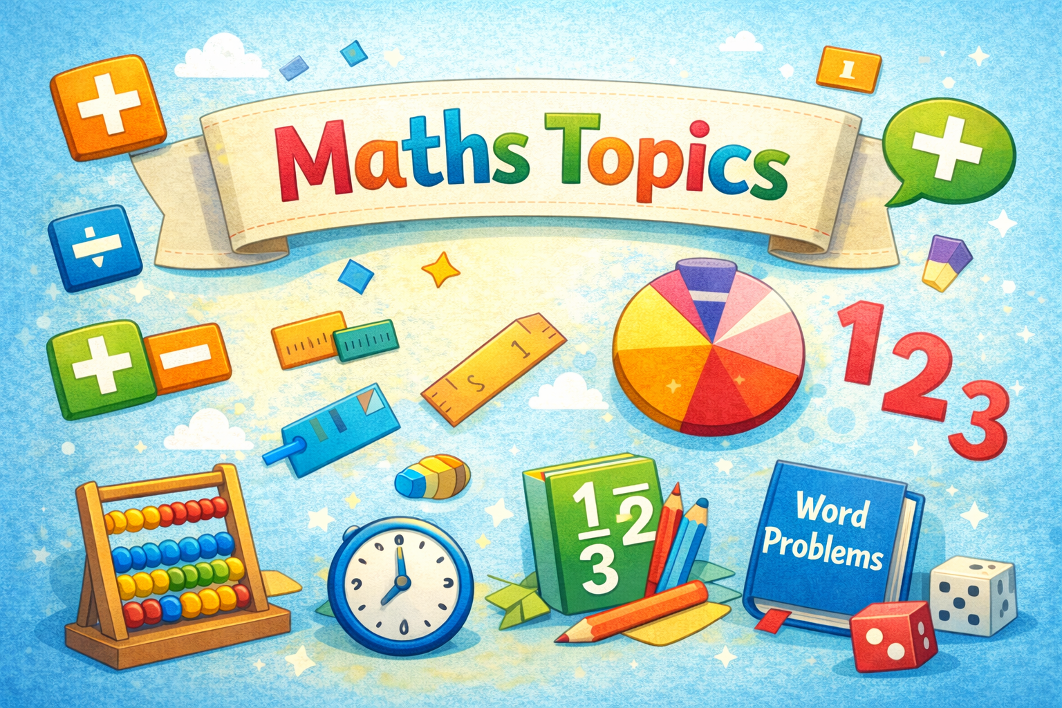 Maths topics illustration